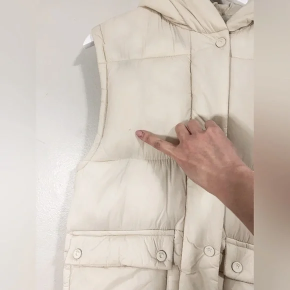 ZARA Extra Long Puffer Vest sz 13 14 fits like 2/4 - Picture 6 of 8